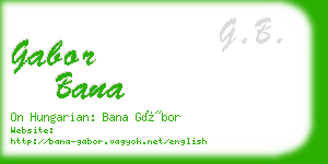 gabor bana business card
